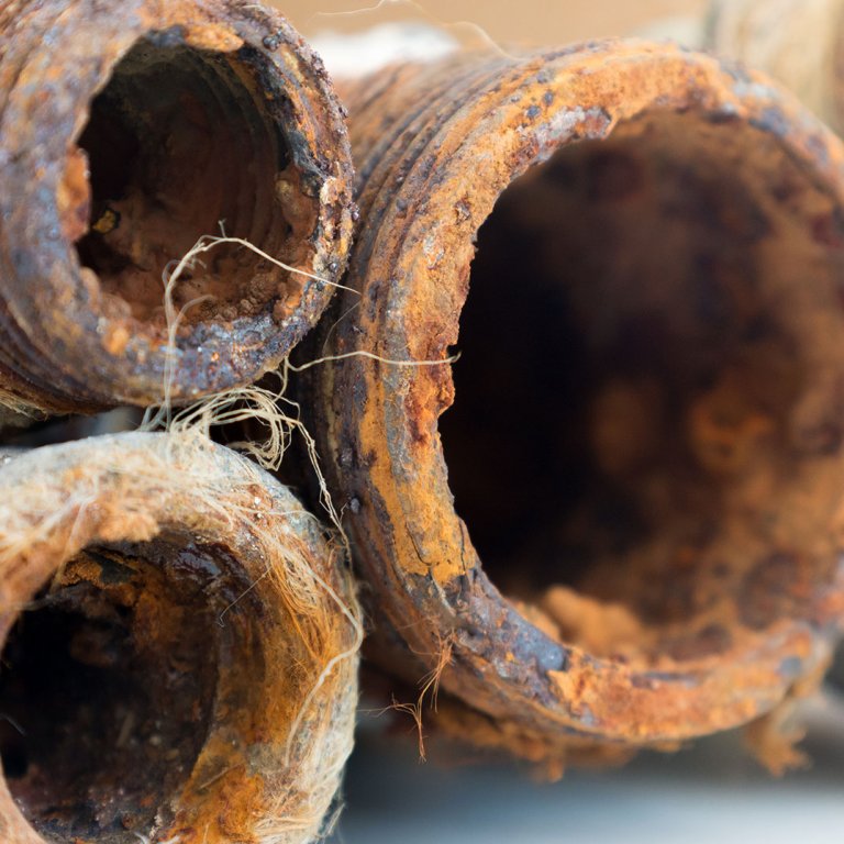 Pile of lead pipes